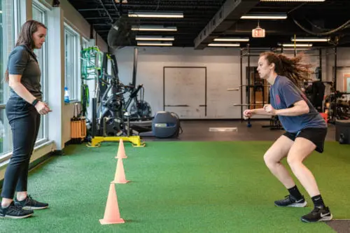 Morgan coaching Hannah on lateral movement (Hannah doing it)