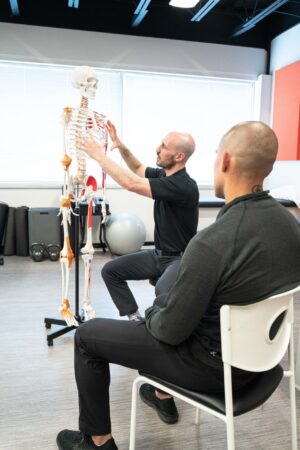 Zac education with Marcos using skeleton