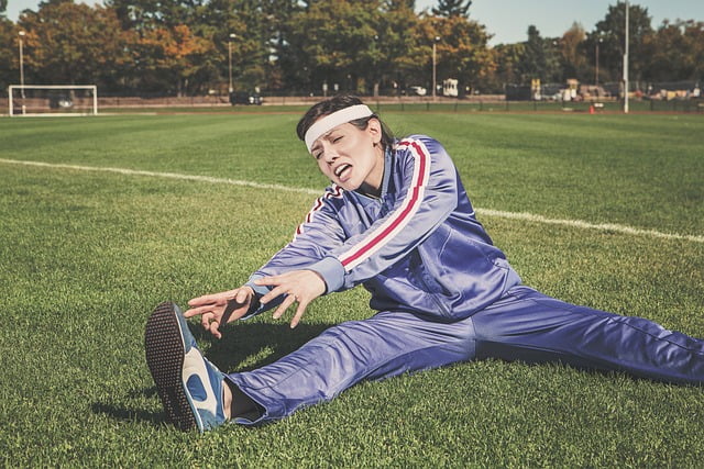 stretching on the field