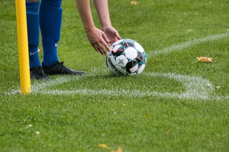 soccer corner kick setup